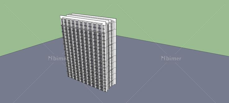 现代高层办公楼(75919)su模型下载