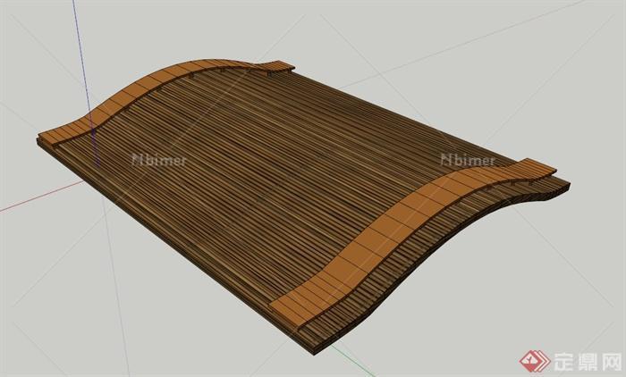 木质小拱桥设计SU模型