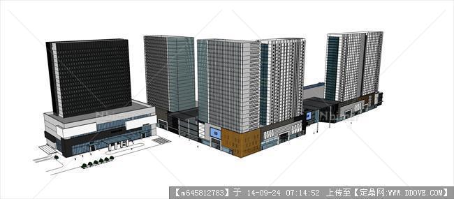 Sketch Up 精品模型----商业综合体+办公楼建筑设