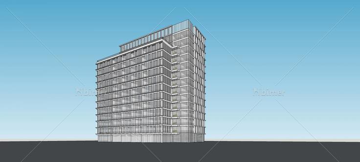 现代小高层办公楼(75734)su模型下载