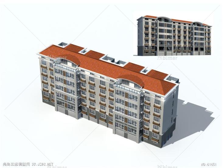 3d多层住宅max模型多层住宅0121