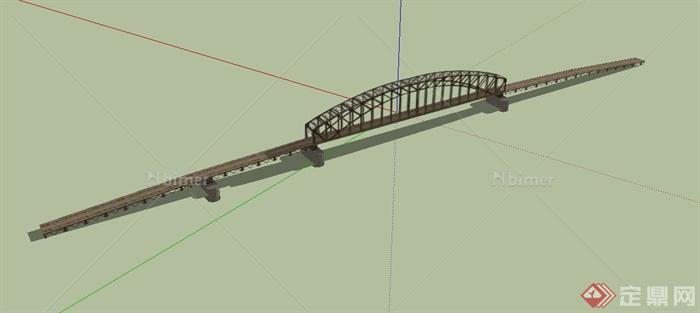 某交通大桥设计SU模型
