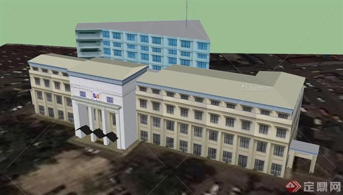 市政厅建筑设计SU模型