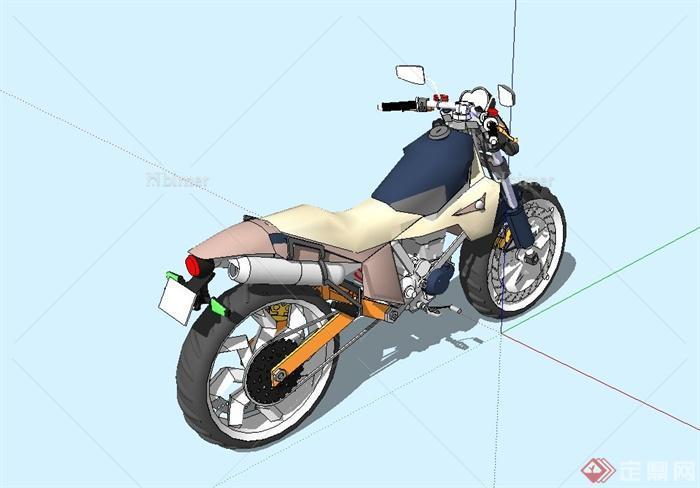 山地摩托车设计su模型