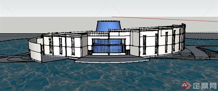 某现代博物馆建筑设计方案SU模型3