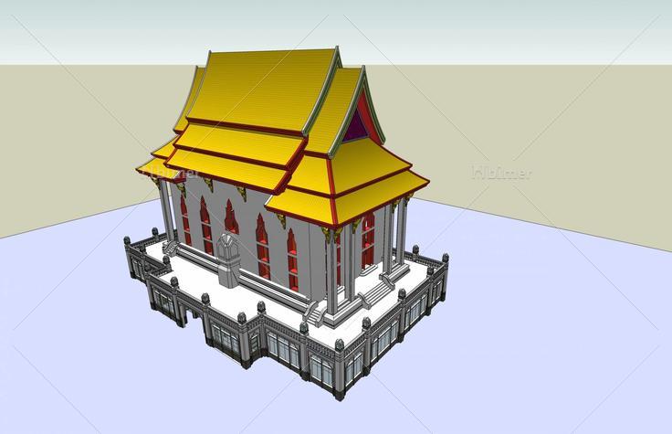 泰式古建筑(50225)su模型下载
