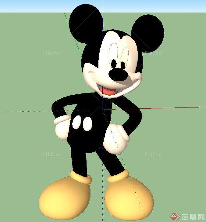 动漫人物米老鼠设计SU模型