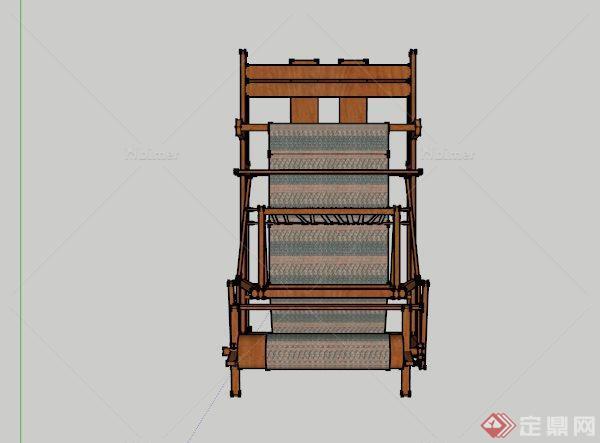 现代中式织布机设计SU模型[原创]