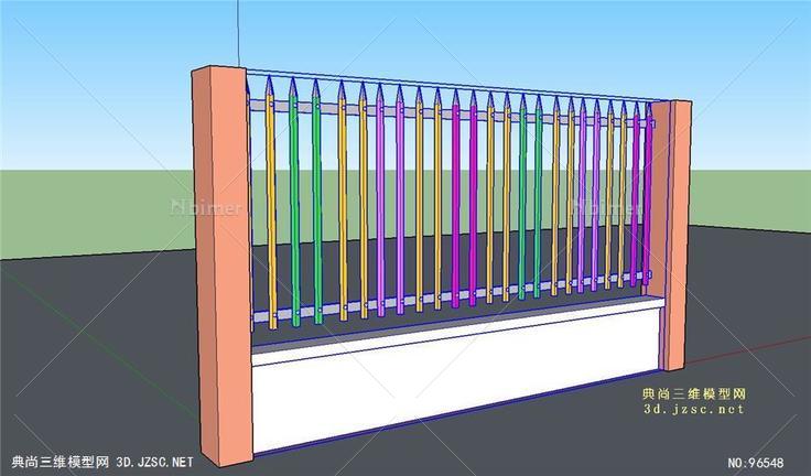 幼儿园围墙SU模型