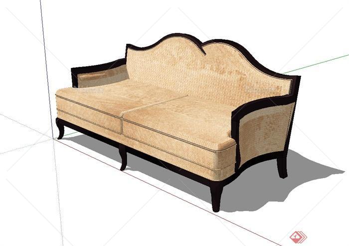 某欧式风格独特详细沙发设计SU模型[原创]