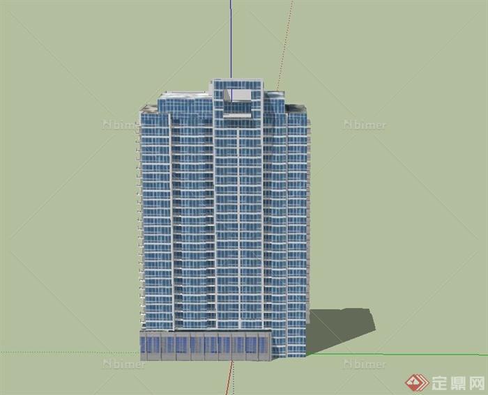 某现代高层医院建筑设计SU模型