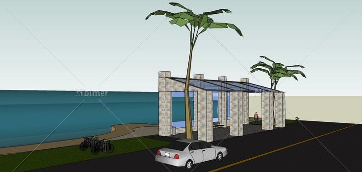 公交车站(69944)su模型下载