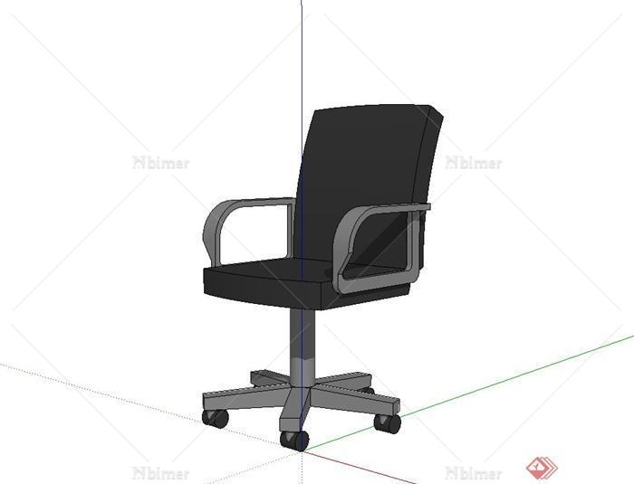 某现代办公椅设计su模型