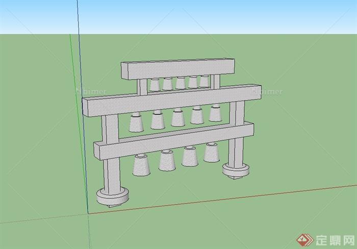 古典中式铜钟设计su模型
