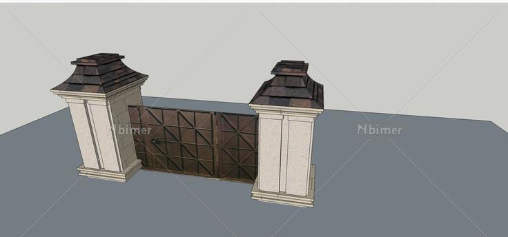 庭院大门(73205)su模型下载