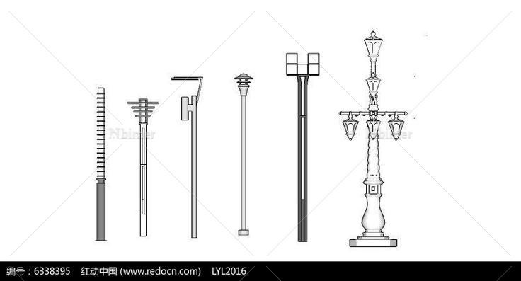 六款欧式简约灯柱
