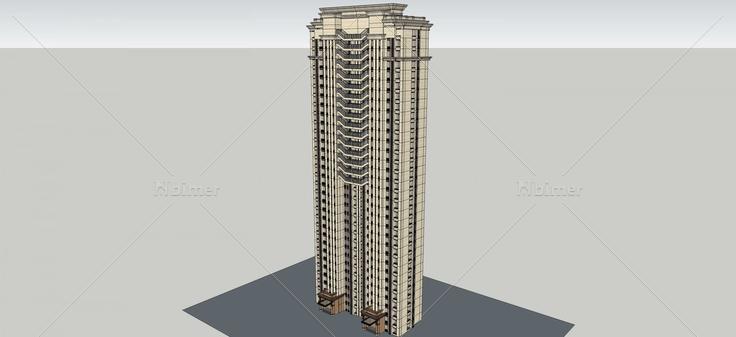 新古典高层住宅(49707)su模型下载