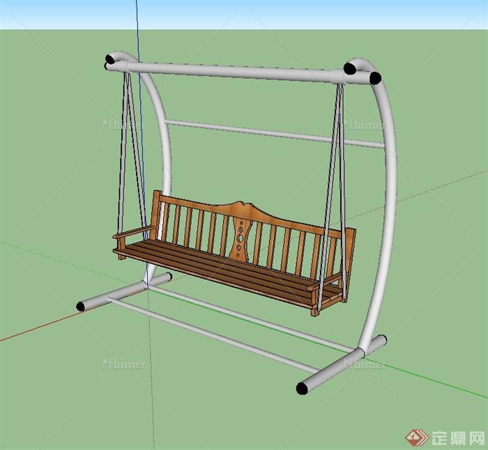 某庭院摇椅设计SU模型