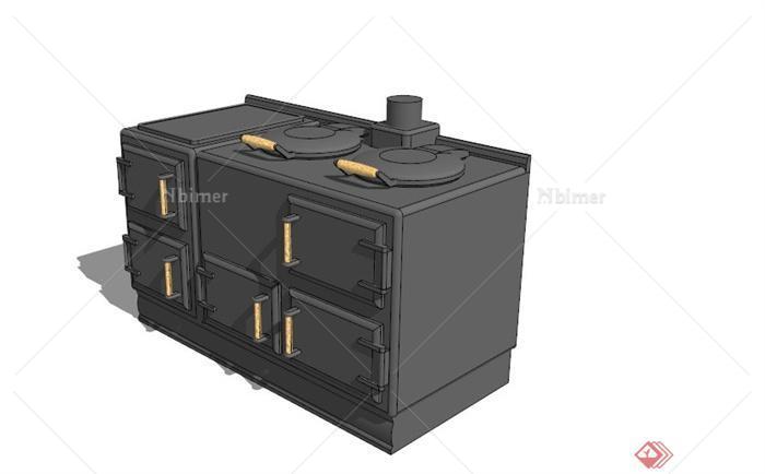 厨房电器烤箱设计SU模型[原创]