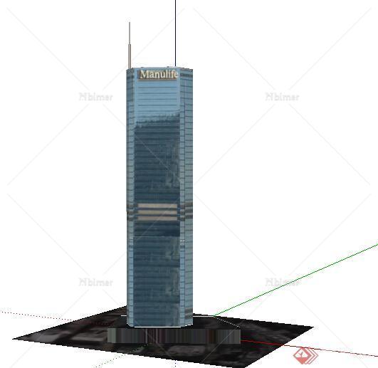 某个超高层商业建筑SU模型