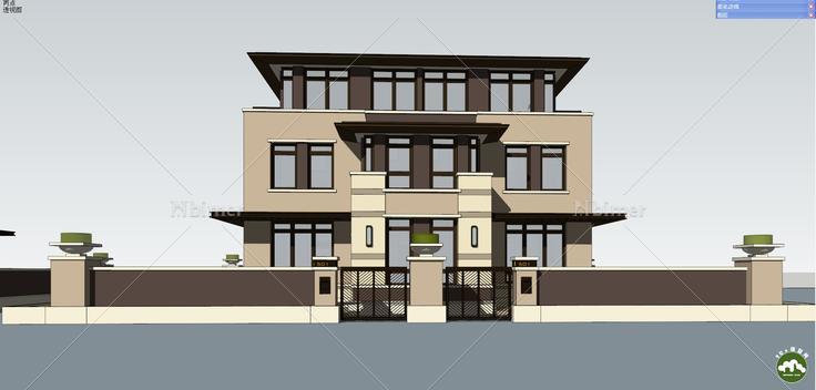 赖特式别墅模型2009-01