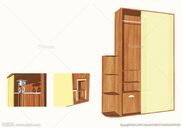 衣柜sketchup模型图片