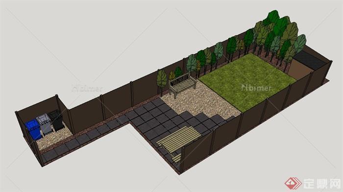 某花园庭院景观设计SU模型1