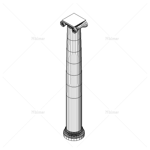 圆形建筑柱
