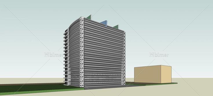 现代高层办公楼(77825)su模型下载