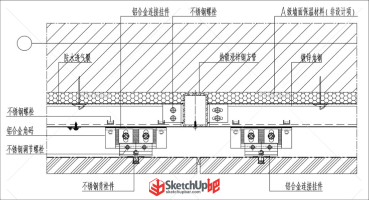 开放式背栓石材模型