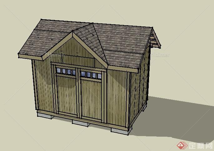 某花园小木屋建筑设计SU模型