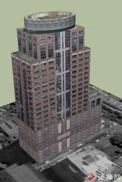 泰国银行大楼建筑设计su模型