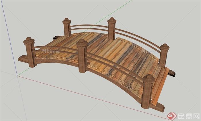 小木拱桥设计SU模型