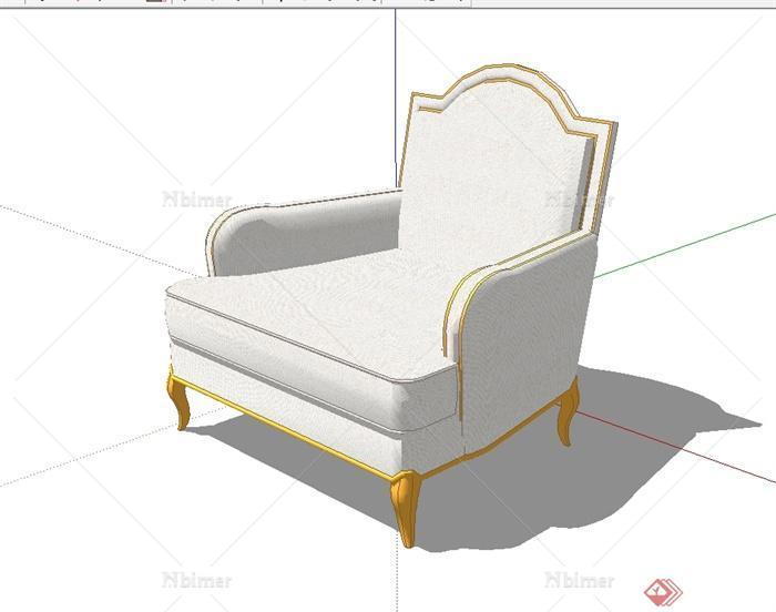 现代风格独特详细精致沙发设计SU模型[原创]