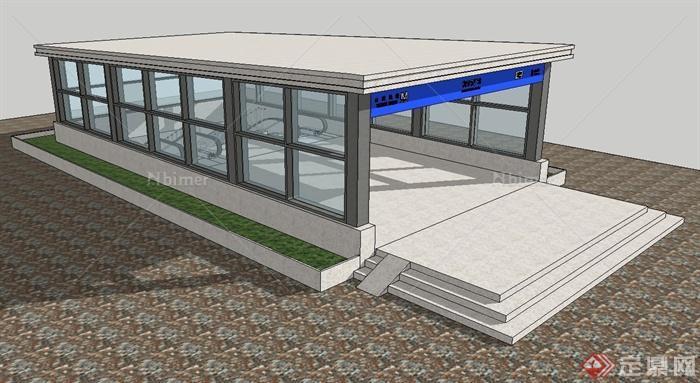 某地铁站出入口设计SU模型