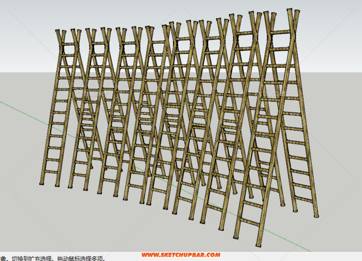 竹梯 竹梯！su 模型