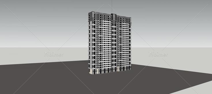 现代住宅楼模型(92563)su模型下载