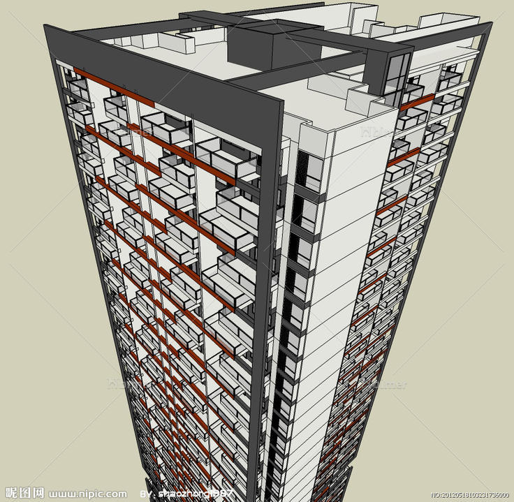 SketchUp高层城市建筑图片