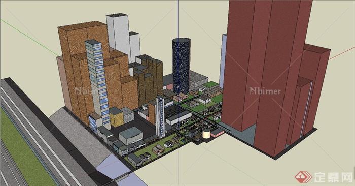 某城市新开发区域建筑设计SU模型