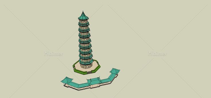 宝塔(72186)su模型下载