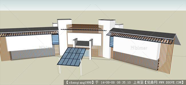 主入口会所建筑规划设计方案su模型