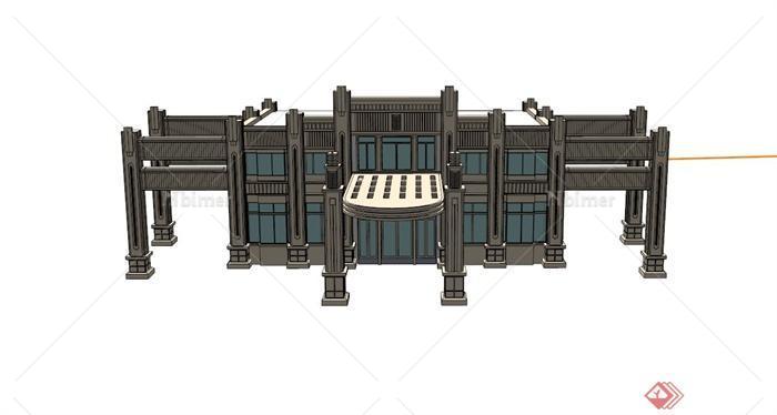 某欧式办公大楼建筑su模型