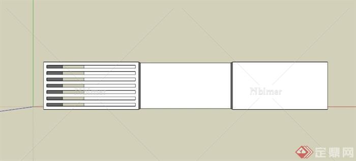 某现代简约电视柜SU模型