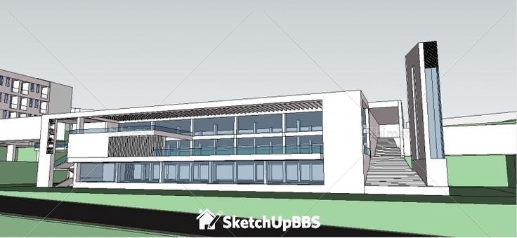 分享一个大规划又有细的规划建筑，附sketchup模