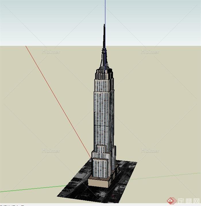 现代某超高层大型企业建筑设计SU模型