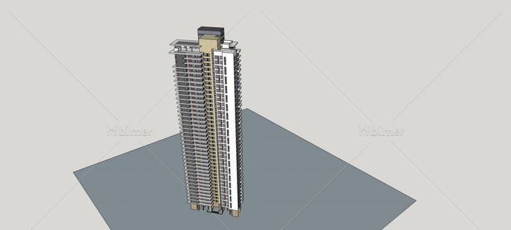 现代高层住宅楼(82233)su模型下载