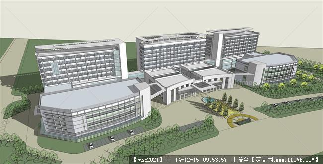 去年做的一个医院设计su精致模型