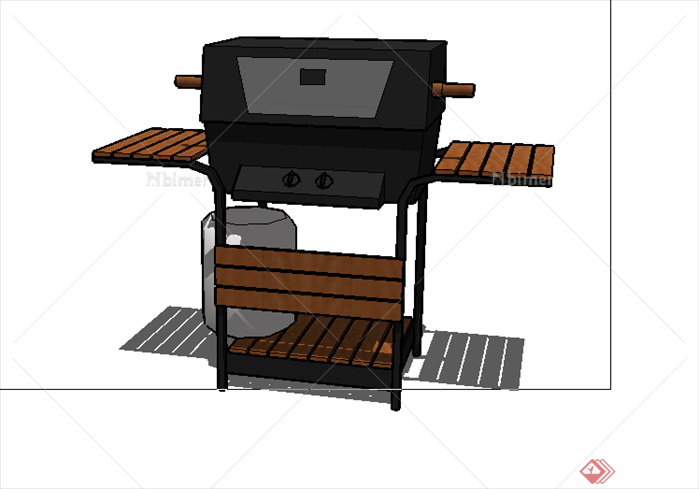 某现代风格厨卫设施煤气灶设计SU模型