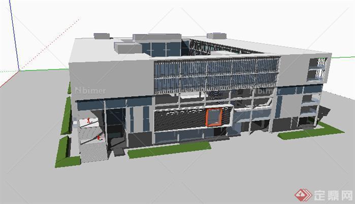 某现代博物馆建筑设计方案SU模型14