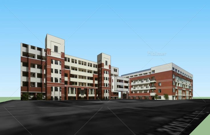 学校--教学楼(38068)su模型下载